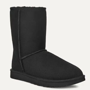 UGG Classic II Short Genuine Sheepskin Boots, Black, Size 9